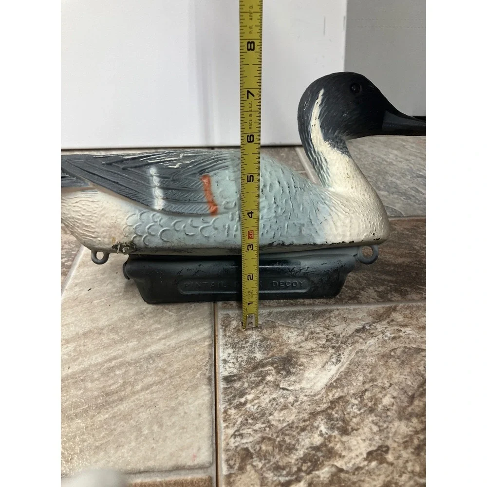 Vintage Pintail Duck Decoy Weighted Keel Plastic Hunting Bird 17 Inch Taiwan